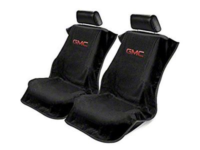 Seat Protector with GMC Logo; Black (Universal; Some Adaptation May Be Required)