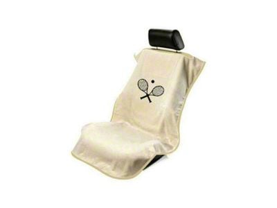 Seat Towel with Tennis Racquets Logo; Tan (Universal; Some Adaptation May Be Required)