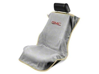 Seat Protector with GMC Logo; Gray (Universal; Some Adaptation May Be Required)