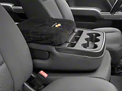 Center Console Cover with Chevrolet Bowtie Logo; Black (14-18 Silverado 1500 w/ Bucket Seats)