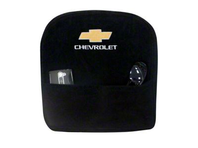 Center Console Cover with Chevrolet Bowtie Logo; Black (07-14 Silverado 2500 HD w/ Bucket Seats)