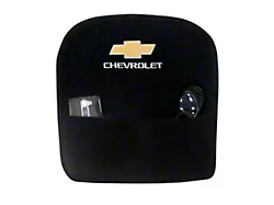 Center Console Cover with Chevrolet Bowtie Logo; Black (07-14 Silverado 2500 HD w/ Bucket Seats)