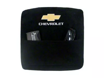 Center Console Cover with Chevrolet Bowtie Logo; Black (15-19 Silverado 2500 HD w/ Bench Seat)