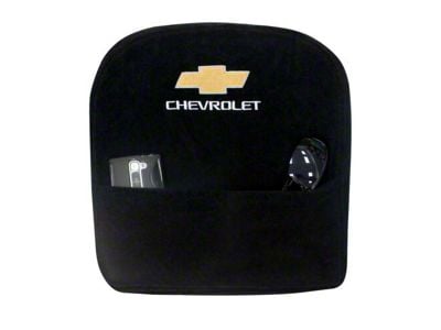 Center Console Cover with Chevrolet Bowtie Logo; Black (07-14 Silverado 3500 HD w/ Bucket Seats)