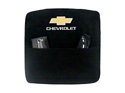 Center Console Cover with Chevrolet Bowtie Logo; Black (15-19 Silverado 3500 HD w/ Bench Seat)