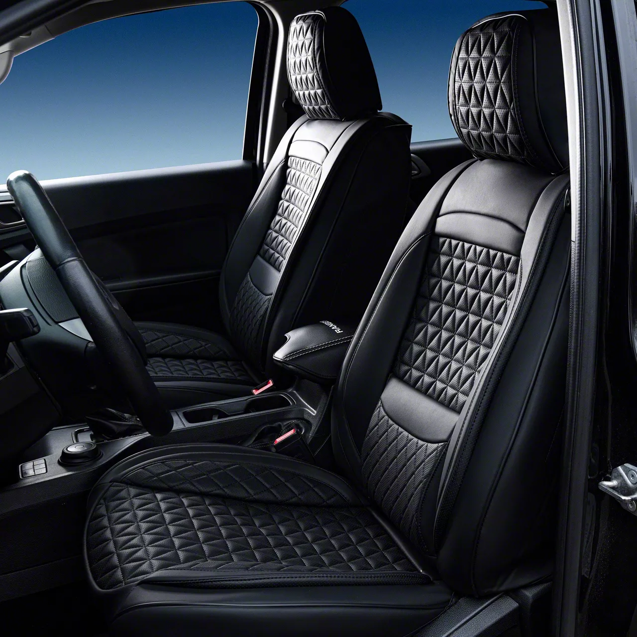 Seat Cover Solutions Luxury Eco-Leather Front and Rear Seat Covers ...
