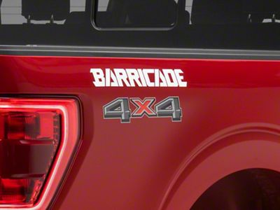 SEC10 Barricade Standard Decal; White (Universal; Some Adaptation May Be Required)