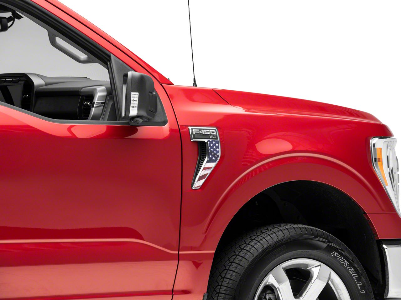 3D Metal Chrome American Flag Emblem For Truck Fender - F150 Ram Sierra Tundra