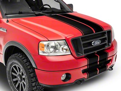 SEC10 Full Length Stripes; Matte Black (04-08 F-150)