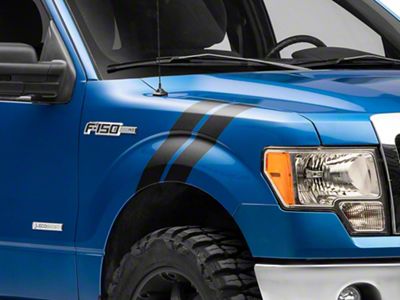 SEC10 Hash Marks; Matte Black (97-25 F-150)