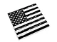 SEC10 Middle Window Distressed American Flag Decal; Matte Black (97-24 F-150)