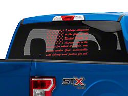 SEC10 Pledge Flag Decal; Red (Universal; Some Adaptation May Be Required)