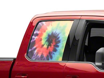 SEC10 Quarter Window Decal; Tie Dye (15-20 F-150)