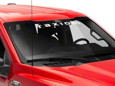 SEC10 Raxiom Windshield Decal; White (Universal; Some Adaptation May Be Required)