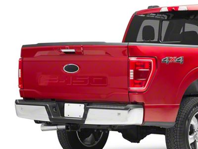 SEC10 Rear Logo Cover; Carbon Fiber (21-24 F-150 w/o Tailgate Applique)