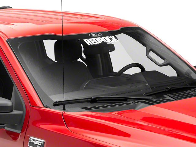 SEC10 RedRock Windshield Decal; White (Universal; Some Adaptation May Be Required)