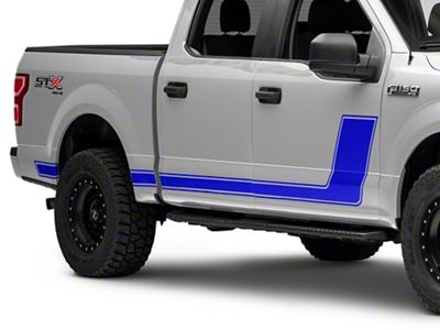 SEC10 Side Stripes with 1-Piece Pinstripe; Blue (97-24 F-150)