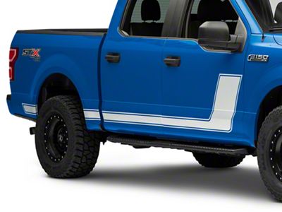 SEC10 Side Stripes with 1-Piece Pinstripe; Silver (97-24 F-150)