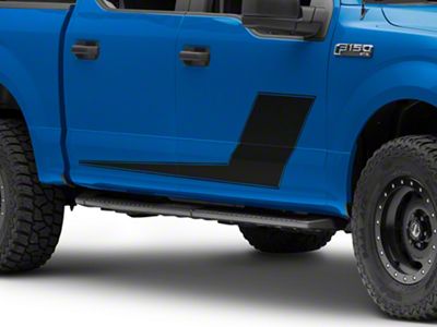 SEC10 Side Stripes with Pinstripe; Gloss Black (97-25 F-150)