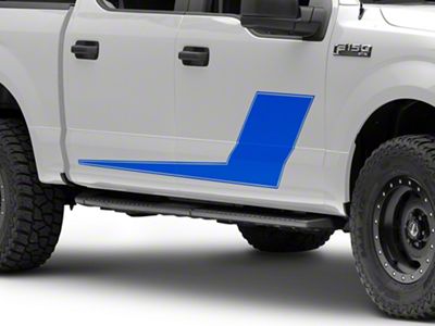 SEC10 Side Stripes with Pinstripe; Blue (97-25 F-150)