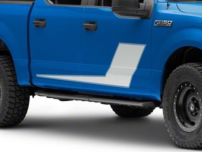 SEC10 Side Stripes with Pinstripe; Silver (97-25 F-150)