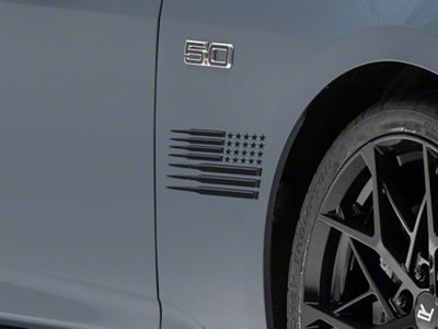 SEC10 Small Ammo Flag Decal; Gloss Black (Universal; Some Adaptation May Be Required)