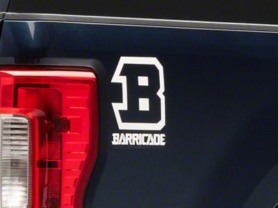 SEC10 Barricade B-Block Decal; White (Universal; Some Adaptation May Be Required)