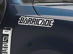 SEC10 Barricade Outline Decal; White (Universal; Some Adaptation May Be Required)