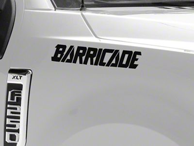 SEC10 Barricade Standard Decal; Black (Universal; Some Adaptation May Be Required)