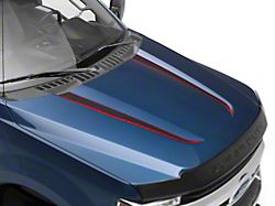SEC10 Hood Spears; Carbon Red Black (17-22 F-250 Super Duty)