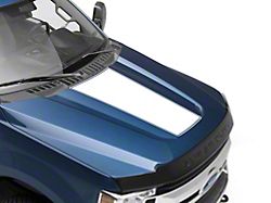 SEC10 Pinstriped Center Hood Decal; White (17-22 F-250 Super Duty)