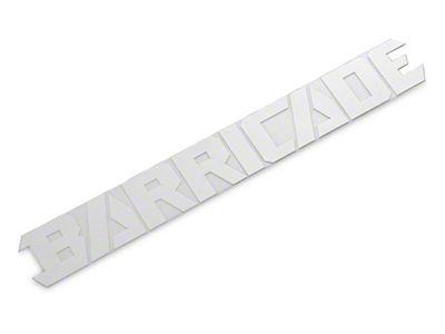 SEC10 Barricade Standard Decal; White (Universal; Some Adaptation May Be Required)