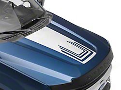 SEC10 Dashed Center Hood Decal; White (17-22 F-350 Super Duty)