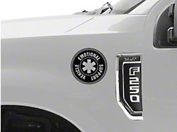SEC10 Emotional Support Vehicle Decal; Gloss Black (Universal; Some Adaptation May Be Required)