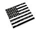 SEC10 Middle Window Distressed American Flag Decal; Matte Black (11-24 F-350 Super Duty)