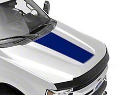 SEC10 Pinstriped Center Hood Decal; Blue (17-22 F-350 Super Duty)