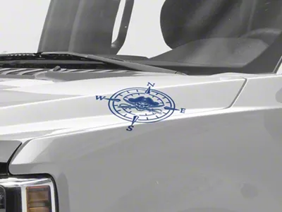 SEC10 Small Pirate Compass Decals; Blue (Universal; Some Adaptation May Be Required)