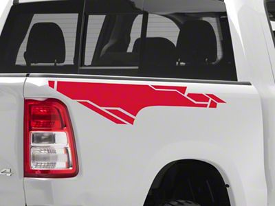 SEC10 Bed Graphic Geometric; Red (94-25 RAM 1500)