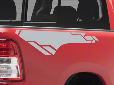 SEC10 Bed Graphic Geometric; Silver (94-25 RAM 1500)