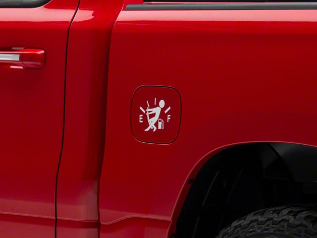 SEC10 Gas Guy Decal; White (Universal; Some Adaptation May Be Required)
