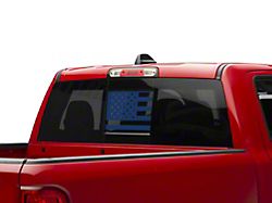 SEC10 Middle Window American Flag Decal; Blue (94-25 RAM 1500)
