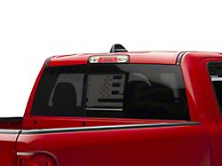 SEC10 Middle Window American Flag Decal; Matte Black (02-24 RAM 1500)