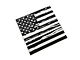 SEC10 Middle Window Distressed American Flag Decal; Matte Black (02-24 RAM 1500)