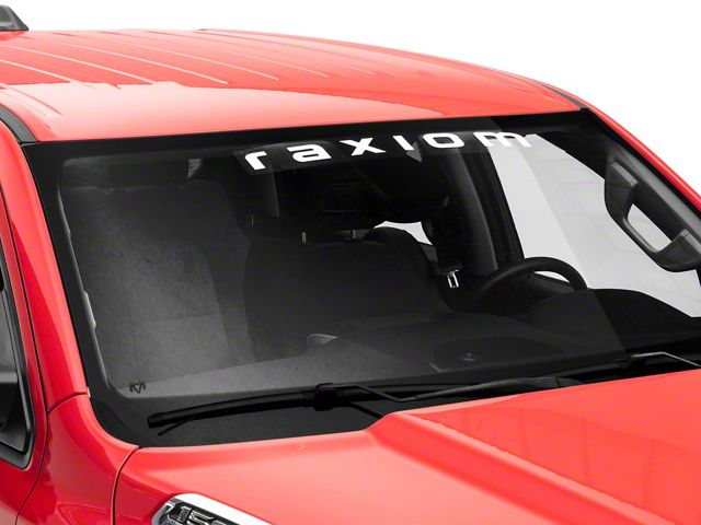 SEC10 Raxiom Windshield Decal; White (Universal; Some Adaptation May Be Required)