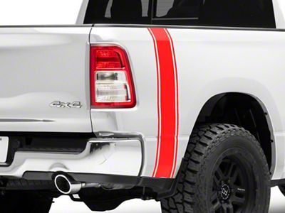 SEC10 Rear Vertical Stripe; Red (94-25 RAM 1500)