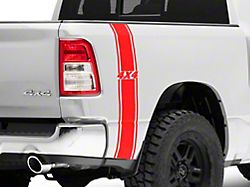 SEC10 Rear Vertical Stripe with 4x4 Logo; Red (94-25 RAM 1500)