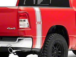 SEC10 Rear Vertical Stripe with 4x4 Logo; Silver (94-25 RAM 1500)