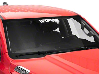 SEC10 RedRock Windshield Decal; White (Universal; Some Adaptation May Be Required)