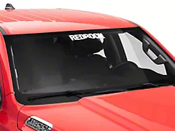 SEC10 RedRock Windshield Decal; White (Universal; Some Adaptation May Be Required)
