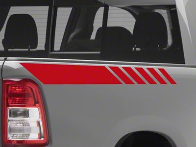 SEC10 Upper Bed Graphic; Red (94-25 RAM 1500)